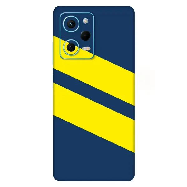 Xiaomi Redmi Note 12 Pro 5G Kaplama Sarı Lacivert Şerit - Image 1