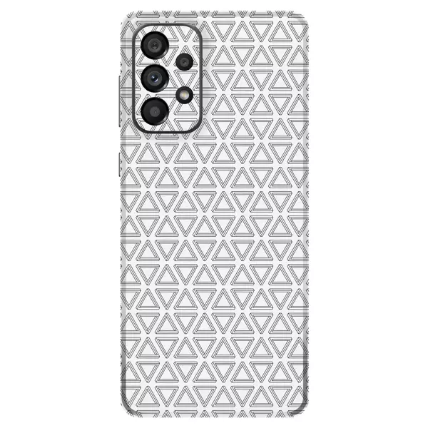 Samsung A23 Kaplama Beyaz Üçgenler - Image 1