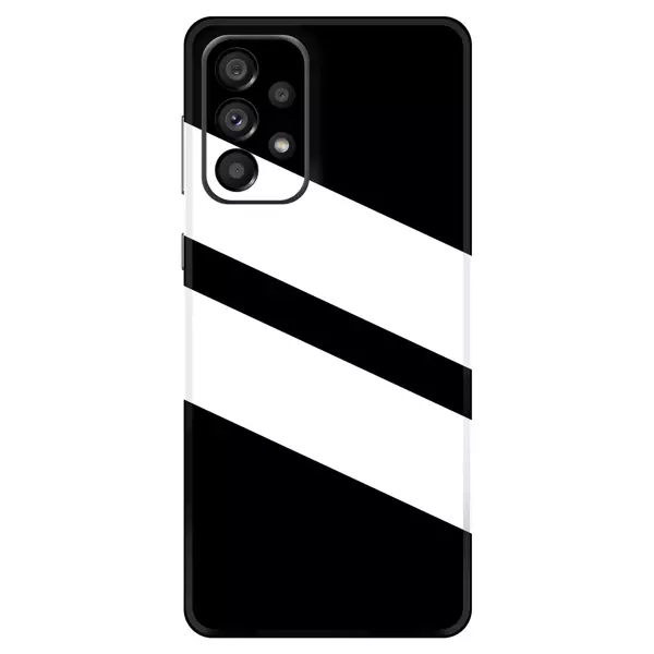 Samsung A23 Kaplama Siyah Beyaz Şerit - Image 1