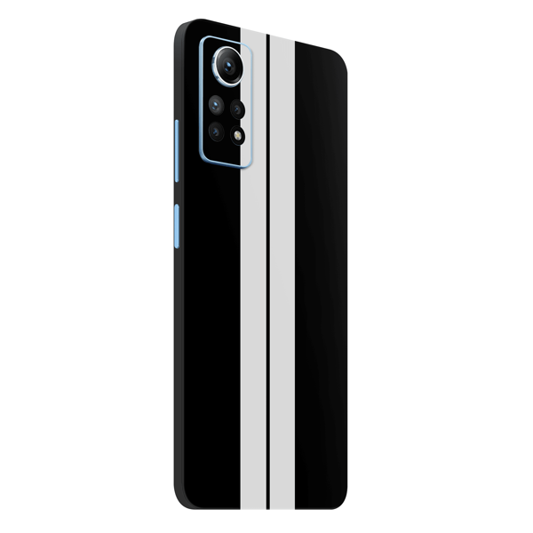 Xiaomi Redmi Note 12 Pro Kaplama Siyah Çift Beyaz Şerit - Image 1