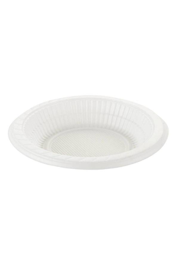 Plastik Tabak Beyaz Ekonomik 13,5cm 100lü - Image 1