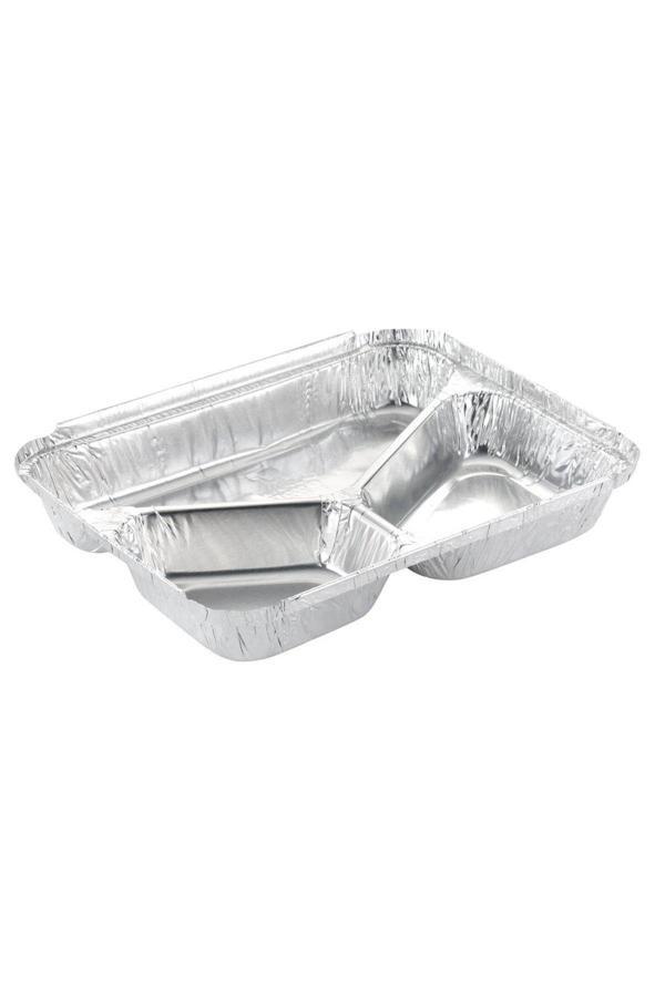 Alüminyum Kap 3 Gözlü Üçgen Tabldot 100lü - Image 1