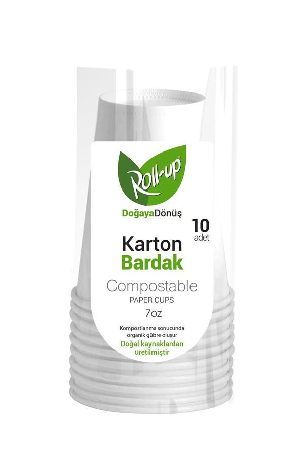 Supertrend Doğa Dostu Karton Bardak 7oz 10lu - Image 1