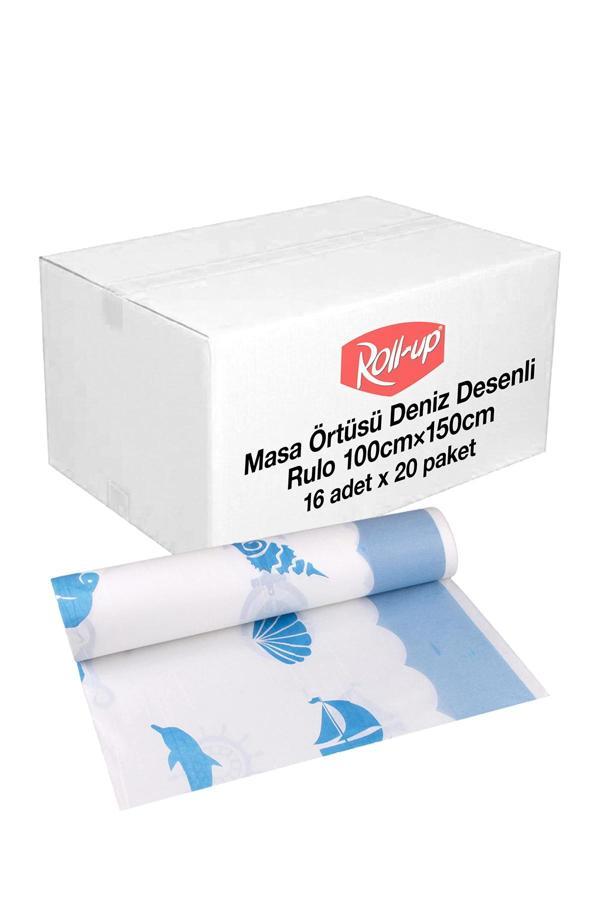 Supertrend Rulo Kağıt Masa Örtüsü Marin Desenli 100 x 150cm 16 Yaprak x 20 Rulo (Koli) - Image 1
