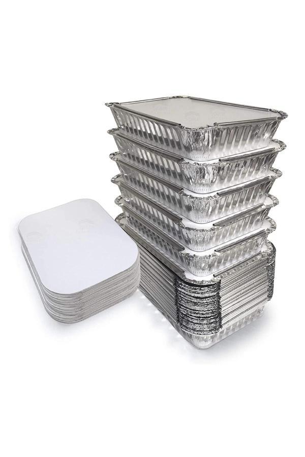 Supertrend 750gr Dikdörtgen Alüminyum Kap Ve Kapak Seti 100lü - Image 1