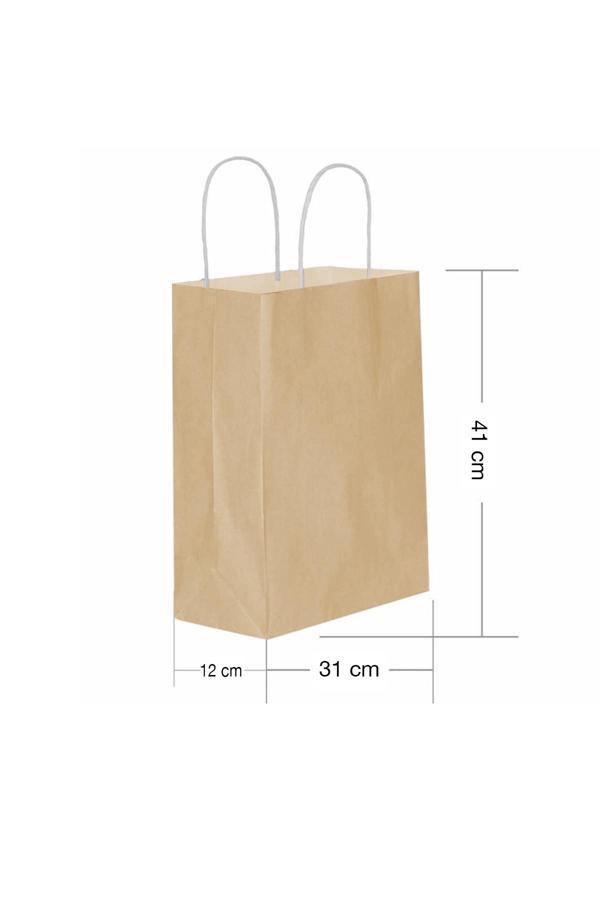 Supertrend Kraft Çanta Naturel Büyük Boy 31x41cm 25li - Image 1