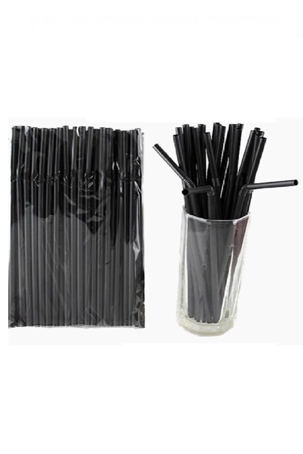 Supertrend Jelatinli Körüklü Frozen Pipet Siyah 8mm x 23,5cm - 50 Adet - Image 1