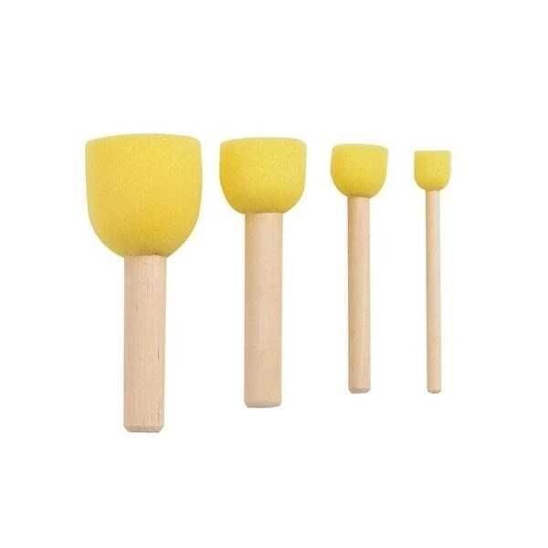 Sünger Tampon Fırça Seti 4'lü (Ponpon Fırça) - Image 1