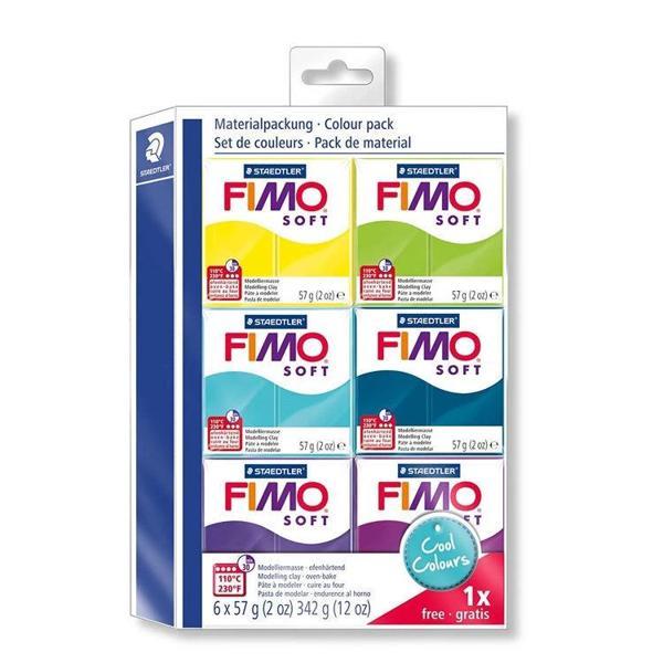 Supertrend Fimo Soft Polimer Kil Seti 6 Renk x 57 gr. Cool Colours - Image 1