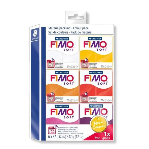 Supertrend Fimo Soft Polimer Kil Seti 6 Renk x 57 gr. Warm Colours - Image 1