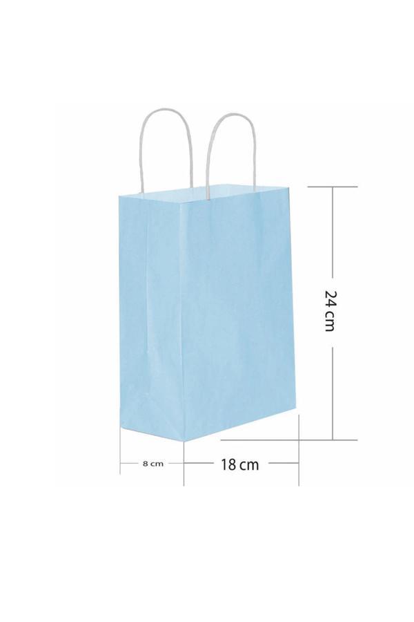 Supertrend Kraft Çanta Açık Mavi Küçük Boy 18x24cm 25li - Image 1