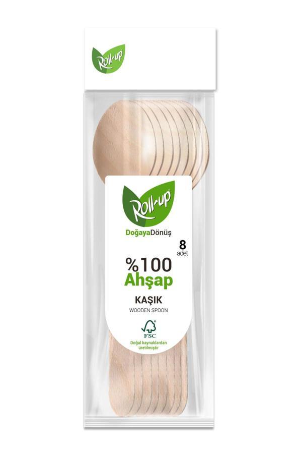 Supertrend Doğa Dostu Ahşap Kaşık 8li - Image 1