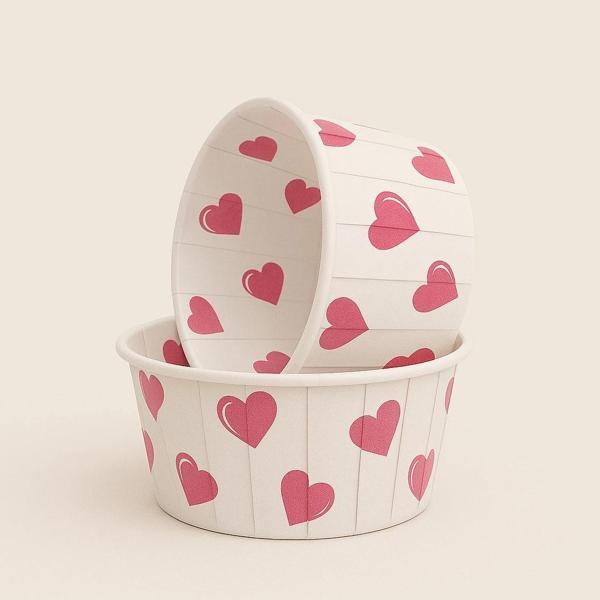 Supertrend Muffin-Kek Kapsülü Kalp Desenli 50li - Image 1