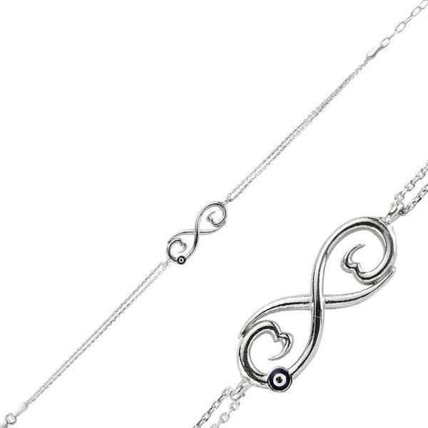 Supertrend Gümüş Nazarlı Sozsuzluk Bayan Bileklik - Image 1