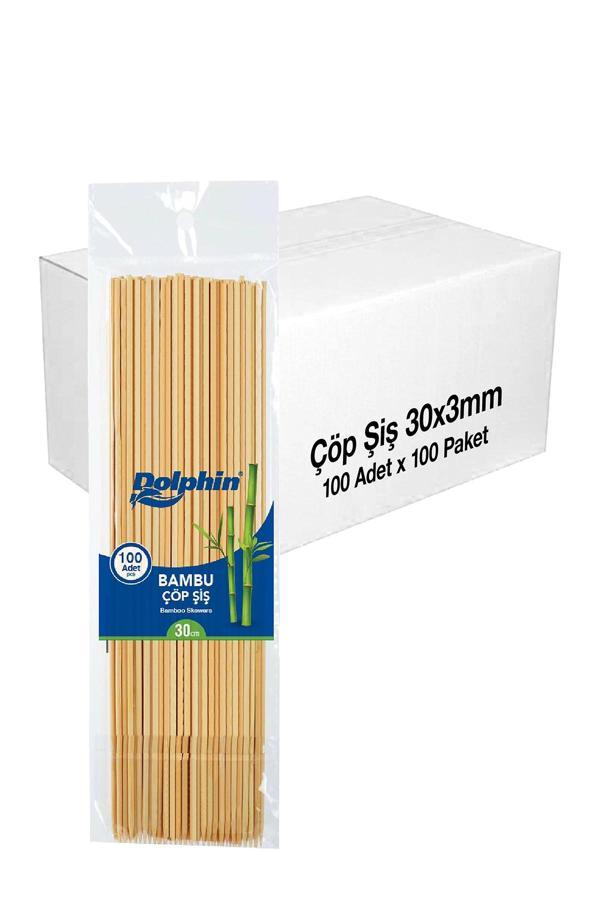 Supertrend Bambu Çöp Şiş 30cm x 3mm 100lü x 100 Paket (Koli) - Image 1
