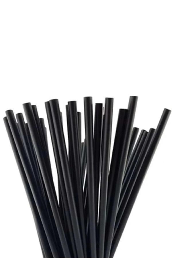 Supertrend Frozen Siyah Pipet 8mm x 26cm - 100 Adet - Image 1