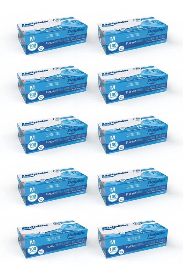 Supertrend Pudrasız Mavi Nitril Muayene Eldiveni M Beden | 10 Paket - MDR - Image 1