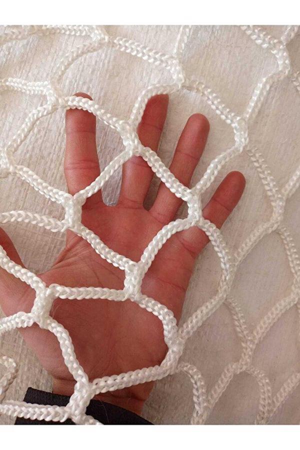 6 Mm 3,50 X 16 Metre (göz 5 Cm) Balkon Güvenlik Filesi Çocuk Emniyet Ağı Merdiven Güvenlik Ağı  - Image 1