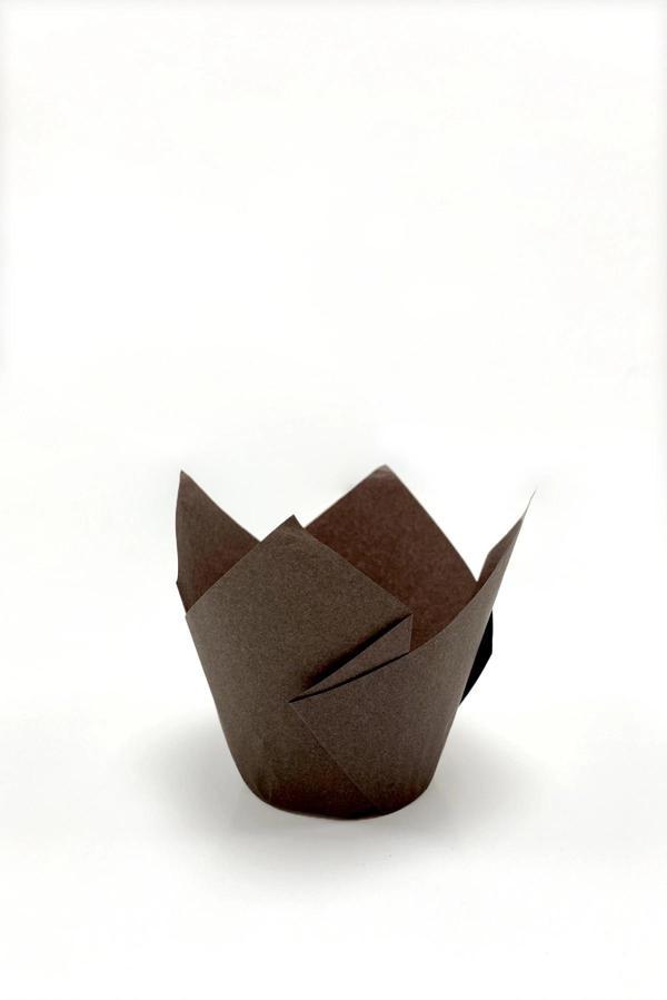 Supertrend Muffin Kek Kapsülü İnce Tulip Kahverengi 100lü - Image 1