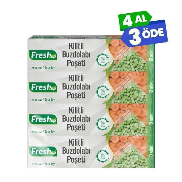 Supertrend Kilitli Buzdolabı Poşeti Seti 19x25cm 10 Adet x 4 Paket - Image 1