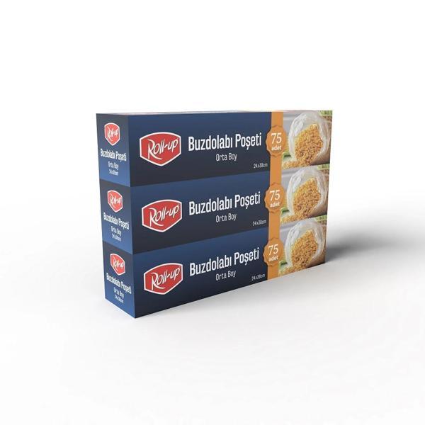 Supertrend Orta Boy Buzdolabı Poşeti 24x38cm 75'li x 3 Paket (225 Adet) - Image 1