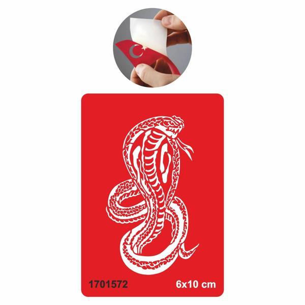 Kobra Yılan Tattoo Geçici Dövme Şablonları Kına Kalıpları - Image 1