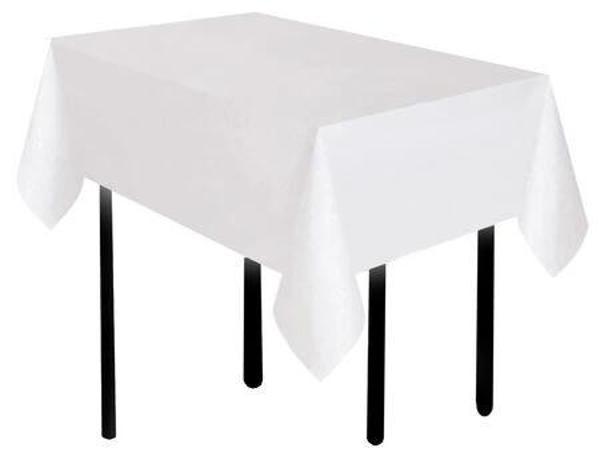 Plastik Masa Örtüsü Beyaz 137 x 183cm 1 Adet - Image 1