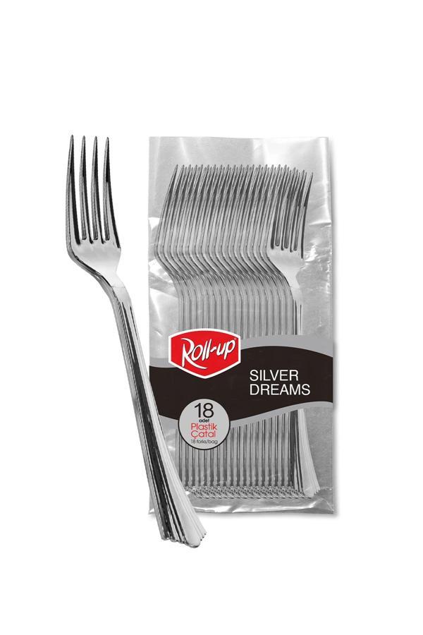 Supertrend Metal Görünümlü Plastik Çatal 18li - Image 1