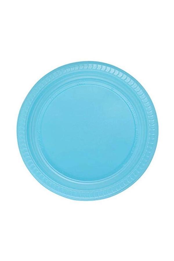 Supertrend Plastik Tabak Açık Mavi 22cm 25li - Image 1