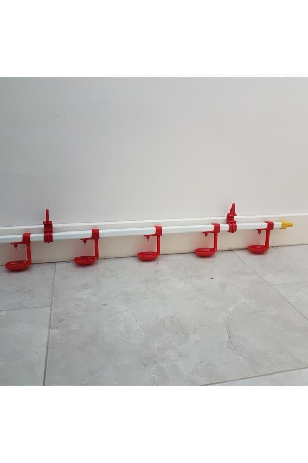 Coşar Tavukçuluk Otomatik Nipel Suluk 100 Cm 5 Damlalıklı Tavuk Suluk - Image 1