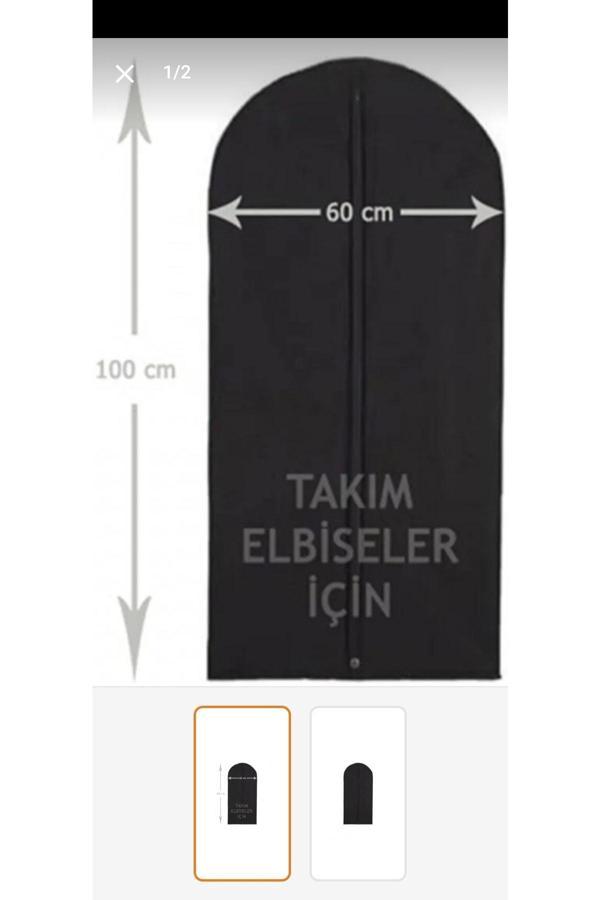 Coşar Tavukçuluk Takım Elbise Kılıfı Siyah Renk Fermuarlı Gamboç 60 Cm 100 Cm - Image 1