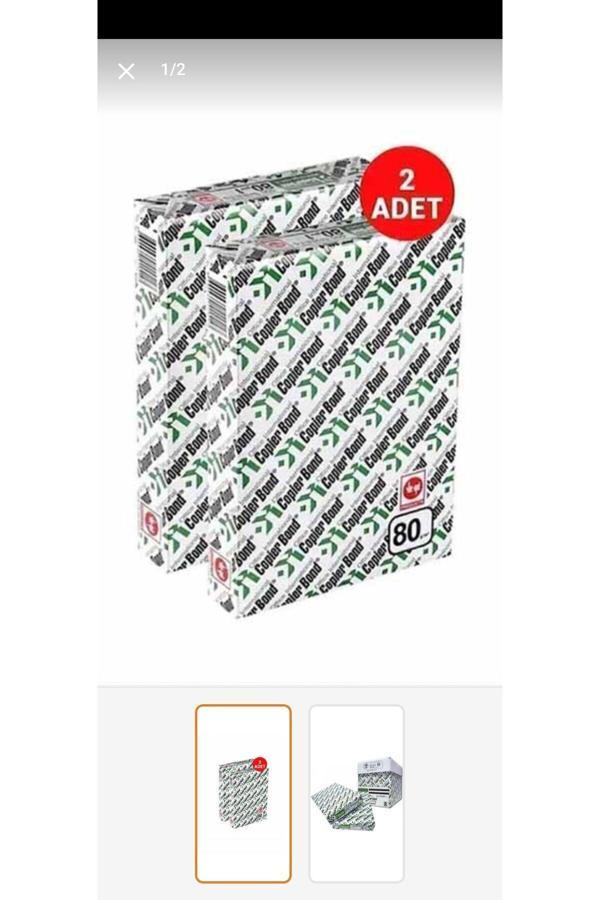 Coşar Tavukçuluk Copier Bond Vege A4 Fotokopi Kağıdı 80 Gr 2 Paket 1000 Adet - Image 1