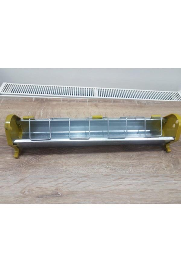 Coşar Tavukçuluk 50 Cm Güvercin Civciv Metal Galvaniz Yemlik - Image 1