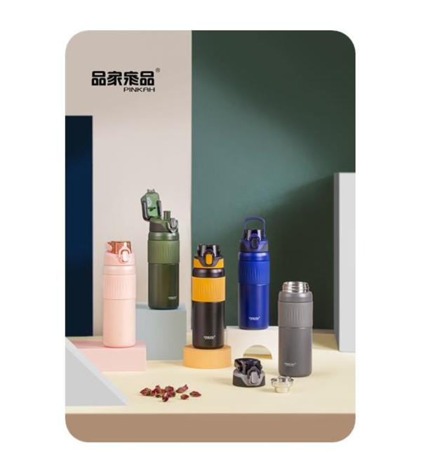 Pınkah PJ-3641 590ml Lacivert Çelik Matara - Image 1