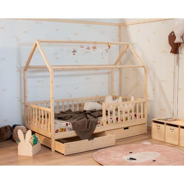Naturkidz Montessorı Ev Yatak 90 x 190 Çekmeceli - Image 1