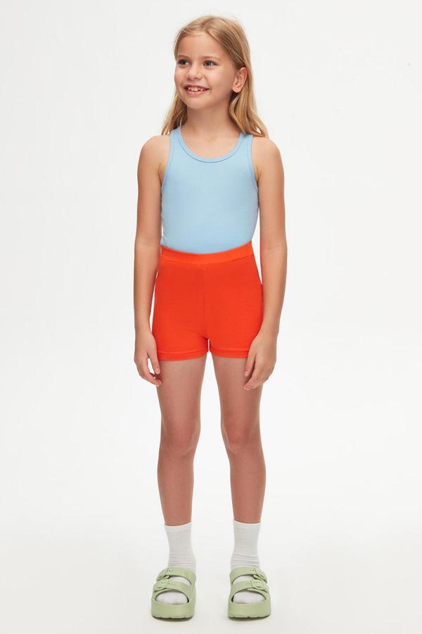 Turuncu Basic Kız Çocuk Dans Şort - Image 1
