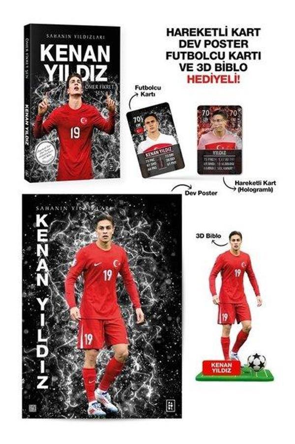 Kenan Yıldız - Sahanın Yıldızları - Hareketli Kart - Dev Poster - Futbolcu Kartı ve 3D Biblo Hediyel - Parodi Yayınları - Image 1