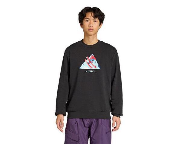 adidas Snow Crew Unisex Outdoor Sweatshirts KE2320 Siyah - Image 1