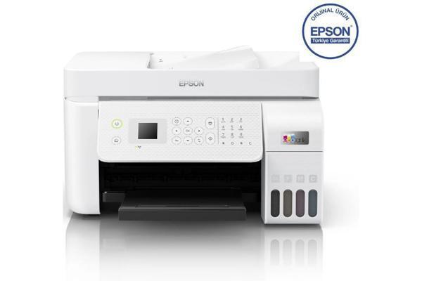 Epson EcoTank L5296 Wi-Fi+Tarayıcı+Fotokopi+Faks Çok Fonksiyonlu Tanklı Yazıcı - BEYAZ - Image 1