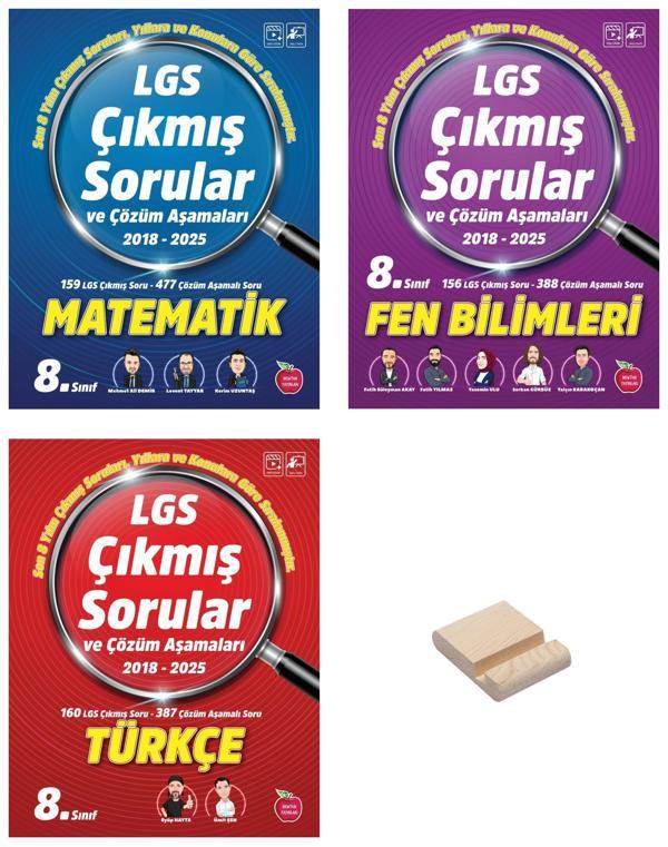 LGS 8. Sınıf Çıkmış Sorular Matematik Fen Bilimleri ve Türkçe + Teşefon Standı - Newton Yayınları - Image 1