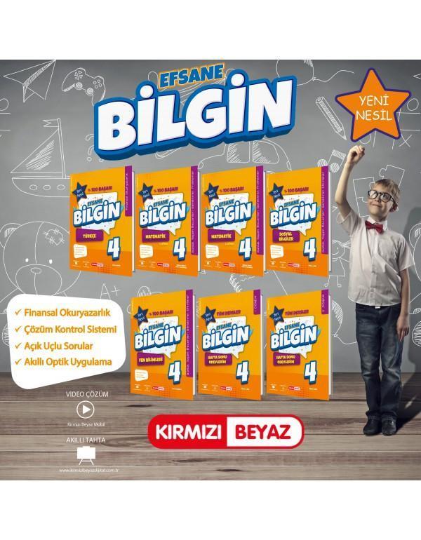4. Sınıf Yeni Nesil Bilgin Serisi 7li Set + Telefon Standı - Kırmızı Beyaz Yayınları - Image 1