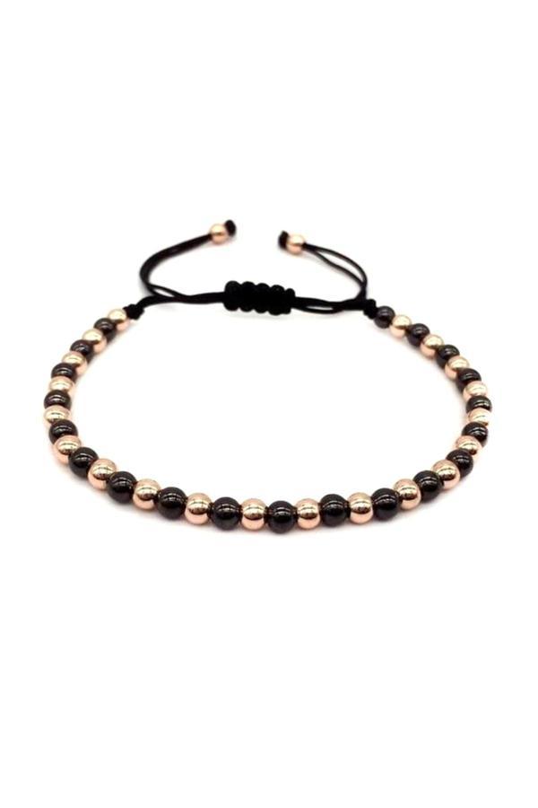 Alnis Atelier Rose Gold Hematit Ve Oniks Doğal Taş Bileklik - Image 1