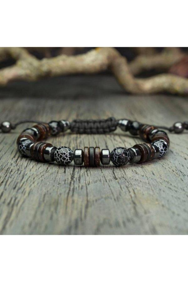 Alnis Atelier Gerçek Akik Taşı Doğal Taş Bileklik - Image 1