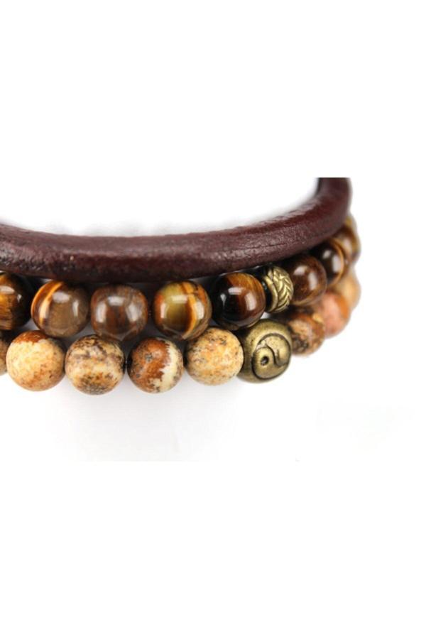 Alnis Atelier Kaplan Gözü, Jasper Doğal Taş Bileklik Kombin - Image 1