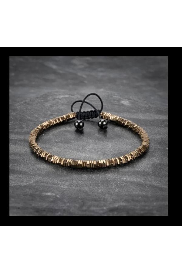 Alnis Atelier Gold Hematit Doğaltaş Bileklik - Image 1