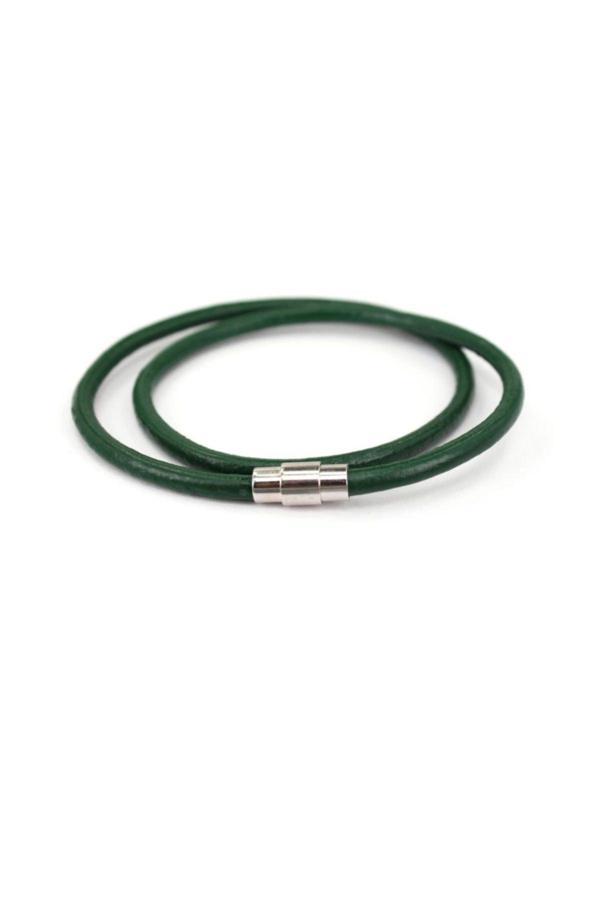 Alnis Atelier Yeşil Deri Bileklik - Image 1