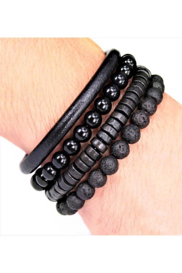 Alnis Atelier Lav Taşı Ve Oniks Doğal Taş Bileklik Kombin - Image 1