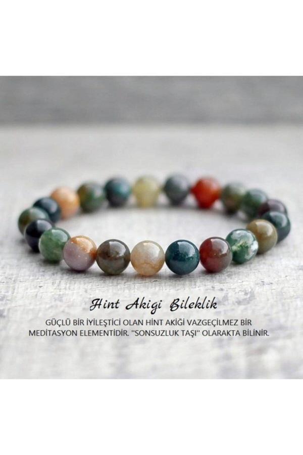 Alnis Atelier Hint Akiği Doğal Taş Bileklik - Image 1