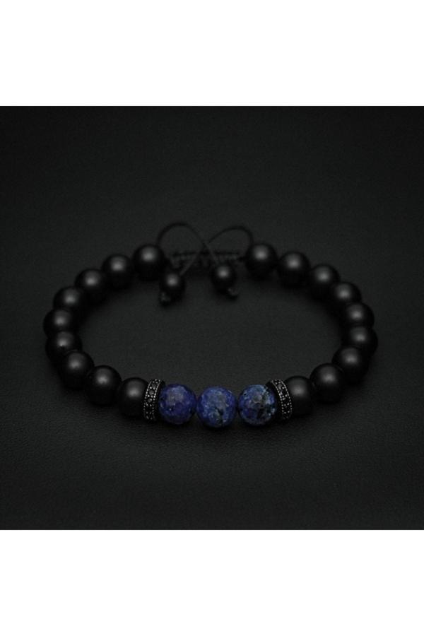 Alnis Atelier Lapis Ve Mat Oniks Doğal Taş Bileklik - Image 1