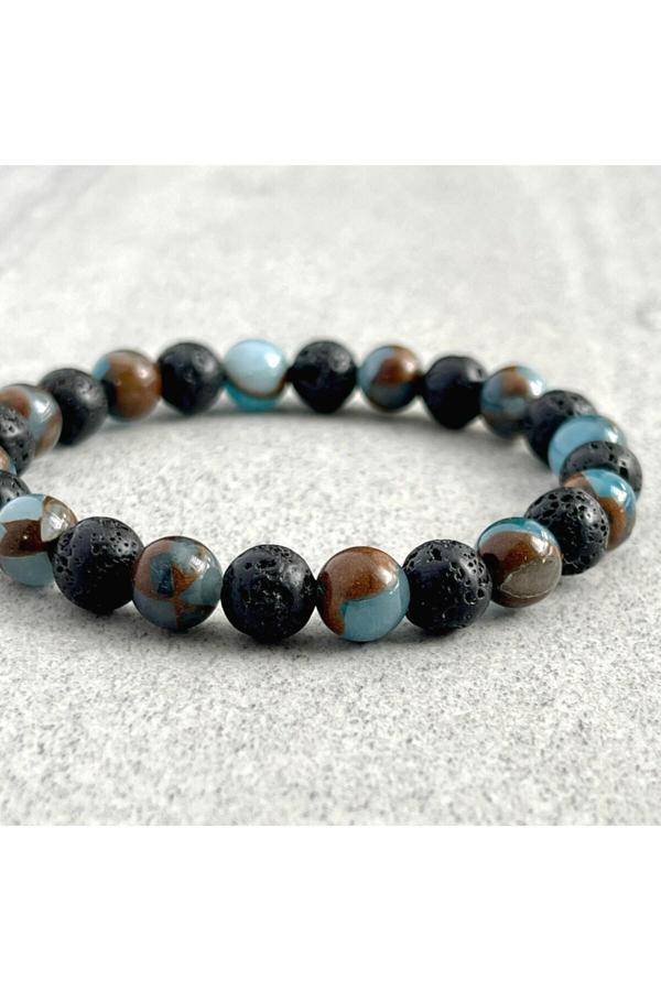 Alnis Atelier Lav Taşı Ve Murano Kuvars Doğal Taş Bileklik - Image 1